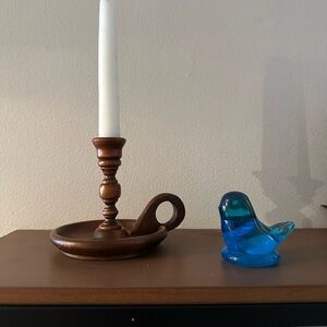 Vintage Wooden Candle Holder